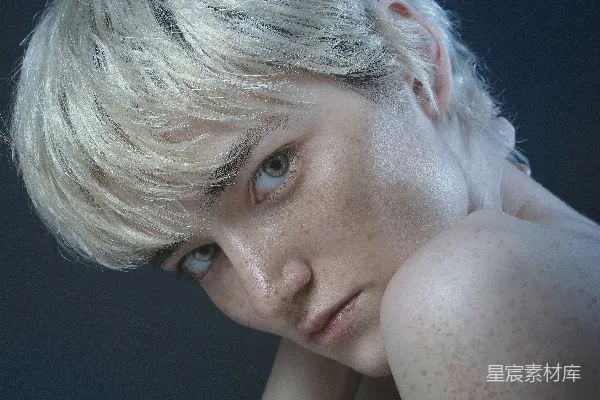 高清摄影 光头的金发女人