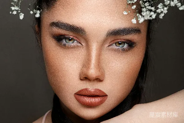 高清摄影 头戴花环的女人