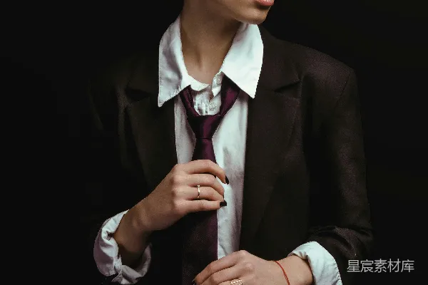 高清摄影 系着领带的男士
