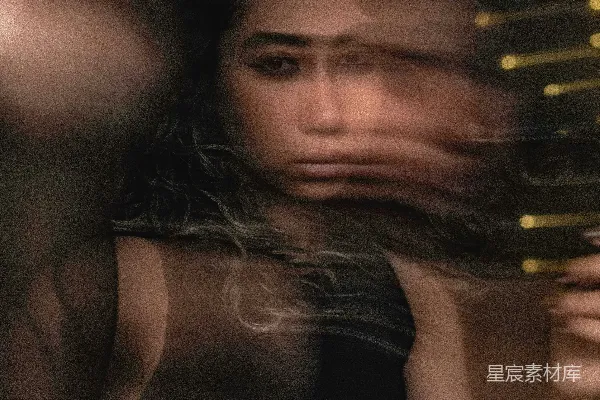高清摄影 面目模糊的女子扭曲画像