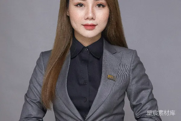 高清摄影 黑色套装的女子