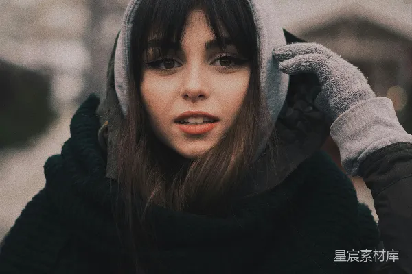 高清摄影 穿着黑色外套的女人