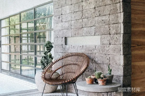 高清摄影 铜线编织风格椅