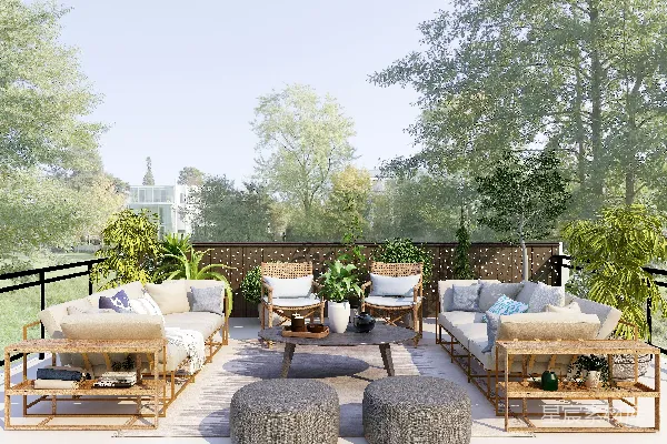 高清摄影 白色和棕色的客厅套组