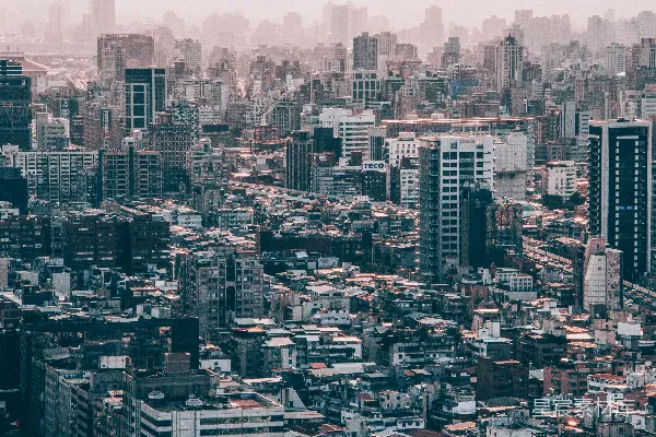高清摄影 城市建筑的空中俯视图