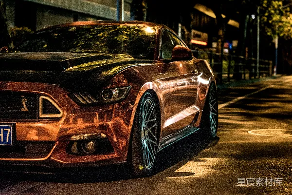 高清摄影 棕色的福特Mustang Shelby coupe