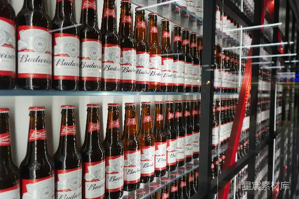 高清摄影 展示的百威啤酒瓶