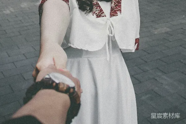 高清摄影 白袖衫女