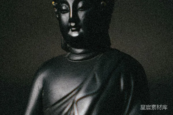 高清摄影 黑金佛像