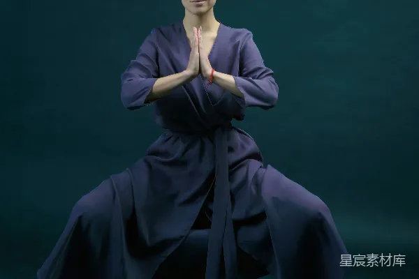 高清摄影 一个穿紫色连衣裙的人