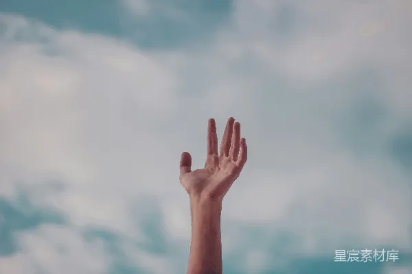 高清摄影 人手指向天空