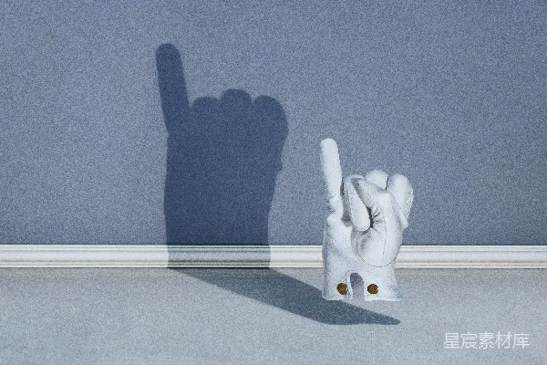 高清摄影 墙上投下的手的雕塑
