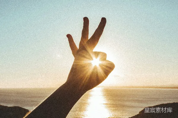 高清摄影 黄昏时分的手影