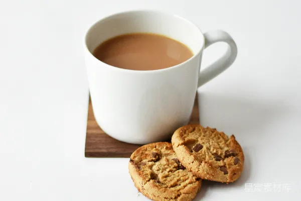 高清摄影 白陶瓷咖啡 mug 配搭饼干