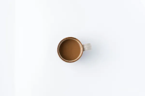 高清摄影 棕色陶瓷咖啡杯