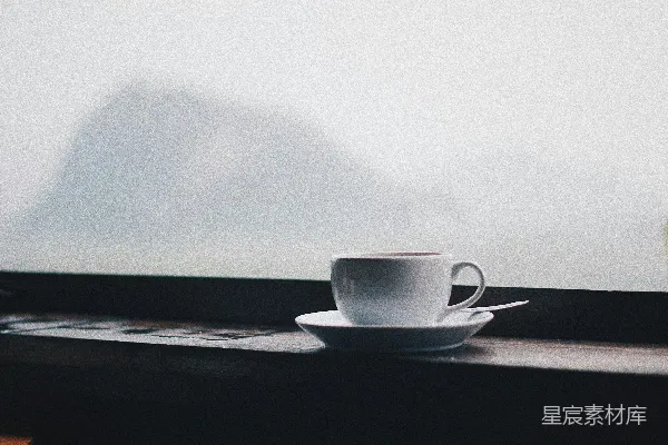高清摄影 白瓷茶杯配茶碟