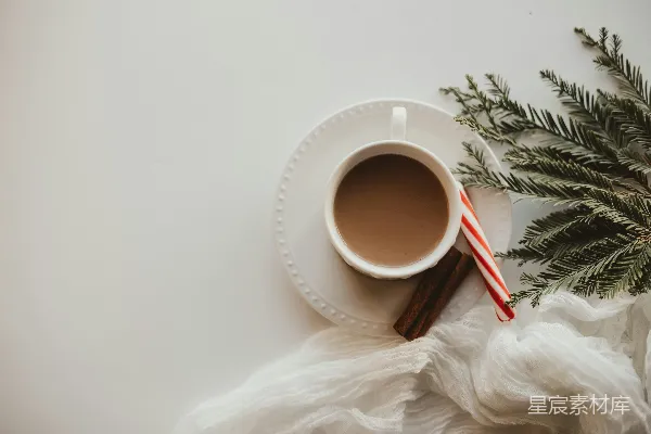 高清摄影 白色的陶瓷 mug 放在白色的绒毛纺织品上