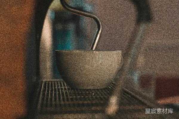 高清摄影 一个咖啡杯放在咖啡机上