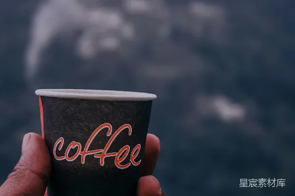 高清摄影 黑咖啡一次性杯