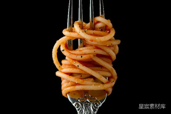 高清摄影 用意大利面 fork