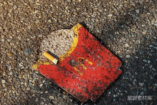 高清摄影 路边折断的雨伞