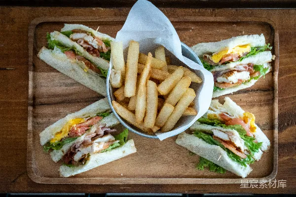 高清摄影 烤薯条和 tacos