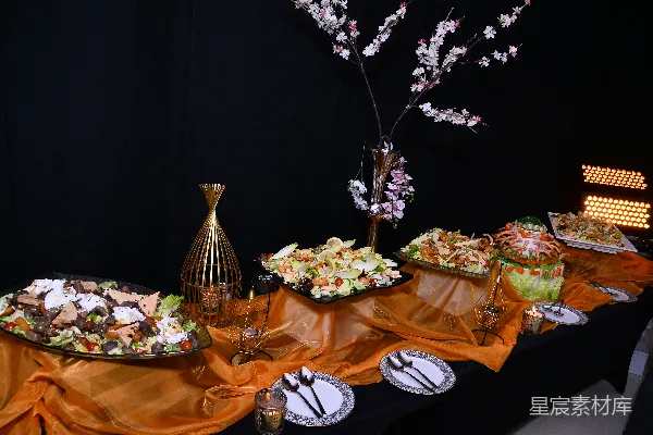 高清摄影 一桌丰盛的食物 buffet