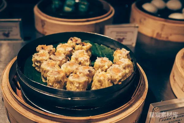 高清摄影 篮子里的蒸肉