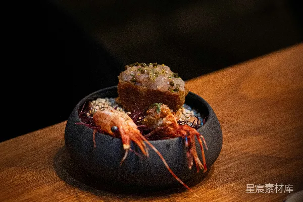 高清摄影 虾仁小蛋糕的 gourmet 瓶装