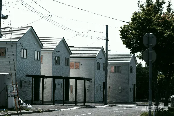 白灰混凝土房屋