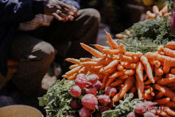 高清摄影 一堆胡萝卜堆在一堆生菜上面