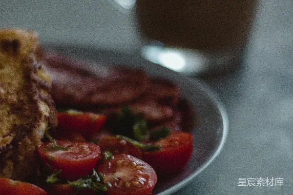 高清摄影 一碗食物和一杯咖啡