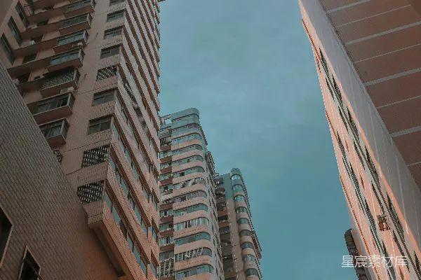 高清摄影 相邻的几座高大建筑
