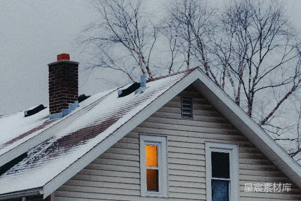 高清摄影 一所白雪覆盖屋顶的白宫