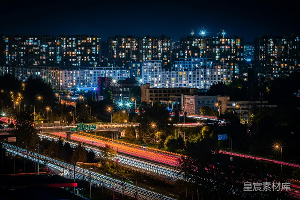 高清摄影 夜景下的城市视角