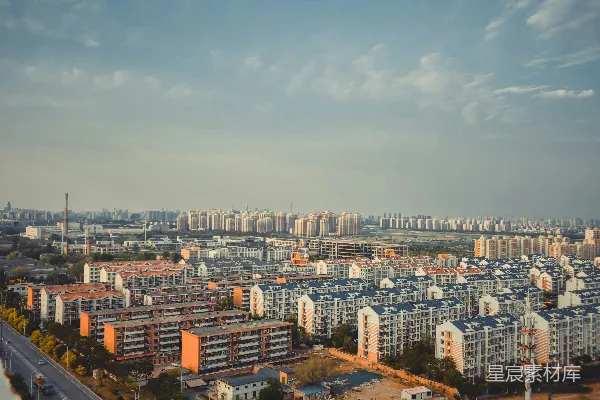 高清摄影 一座有许多建筑物的城市