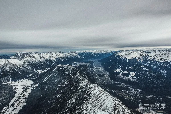 高清摄影 鸟瞰山景
