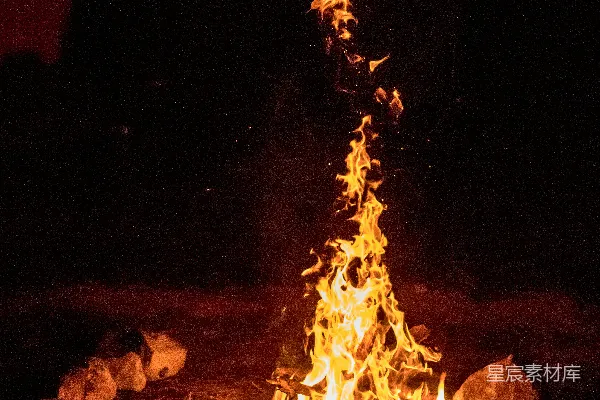 高清摄影 夜晚的篝火
