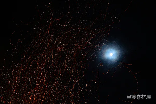 高清摄影 夜晚的棕色草地