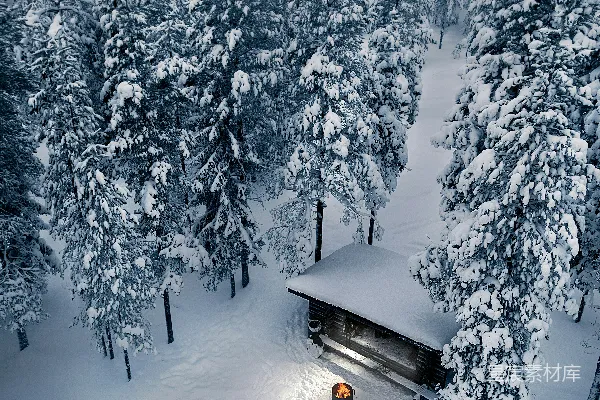 高清摄影 白天雪地上的一辆黑色轿车