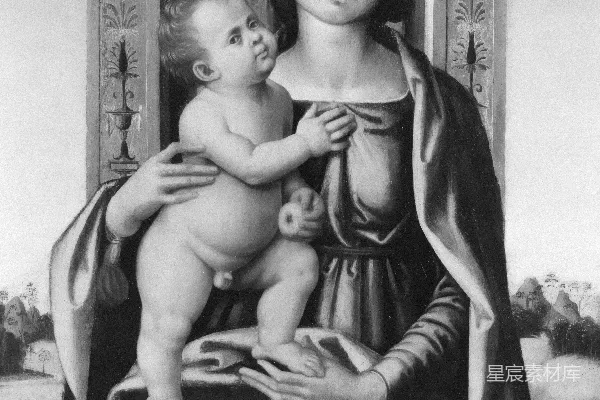 高清摄影 圣母子画作（文艺复兴风格）