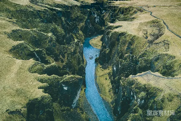 高清摄影 河上的空中俯视景观