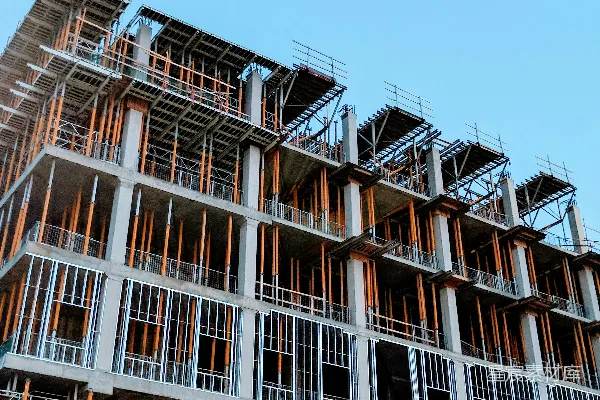 高清摄影 灰色混凝土在建中的建筑