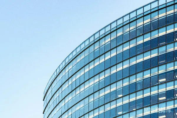 高清摄影 白蓝玻璃外墙的建筑