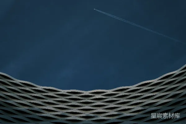 高清摄影 一架飞机在建筑物上空飞行