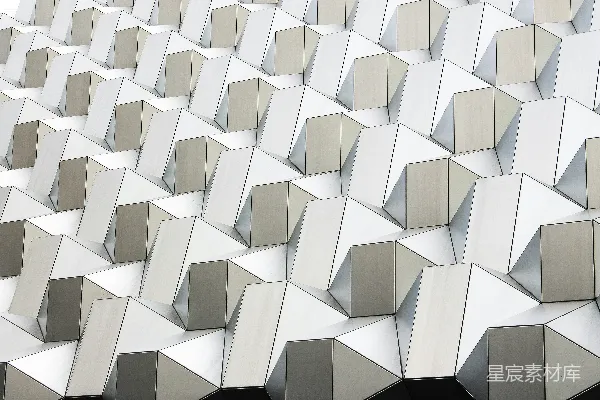 高清摄影 白色抽象几何艺术作品