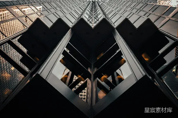 高清摄影 低角度拍摄的高层建筑照片