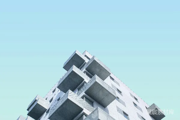 高清摄影 白天拍摄混凝土建筑的低角度照片