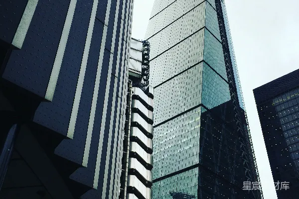 高清摄影 灰度照片中的高层建筑