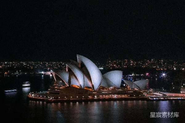 高清摄影 悉尼歌剧院在夜间